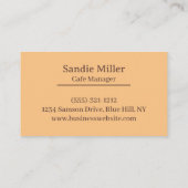 Kaffeebohnen mit einem Kaffee-Cup Visitenkarte (Rückseite)