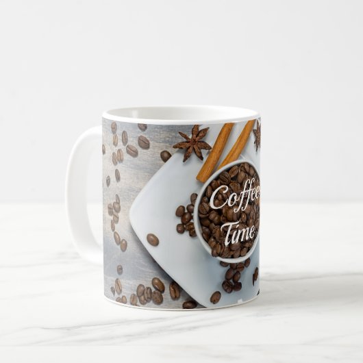 Kaffeebohnen modern kaffeetasse (Vorderseite Links)