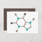 Kaffeebohnen molekulares Koffein Einladung (Vorne/Hinten)
