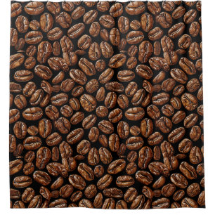 Kaffeebohnen-Muster Duschvorhang
