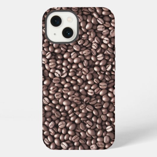 Kaffeebohnen-Muster iPhone Hülle (Rückseite)
