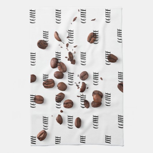Kaffeebohnen Muster, Küchenhandtücher Geschirrtuch (Vertikal)