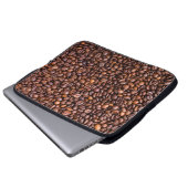 Kaffeebohnen-Muster Laptopschutzhülle (Vorne Knopf)