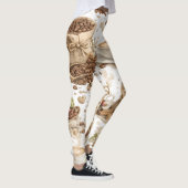 Kaffeebohnen-Muster-Leggings Leggings (Rechts)