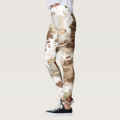 Kaffeebohnen-Muster-Leggings Leggings (Links)
