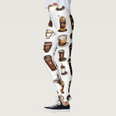 Kaffeebohnen-Muster-Leggings Leggings (Links)
