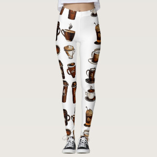 Kaffeebohnen-Muster-Leggings Leggings