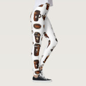 Kaffeebohnen-Muster-Leggings Leggings (Rechts)
