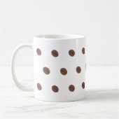 Kaffeebohnen-Muster Minimalistisches Design Kaffeetasse (Links)
