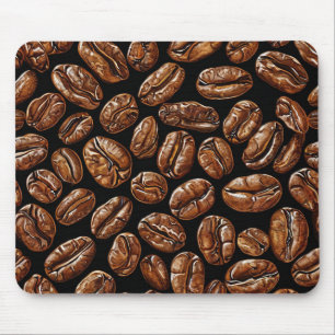 Kaffeebohnen-Muster Mousepad