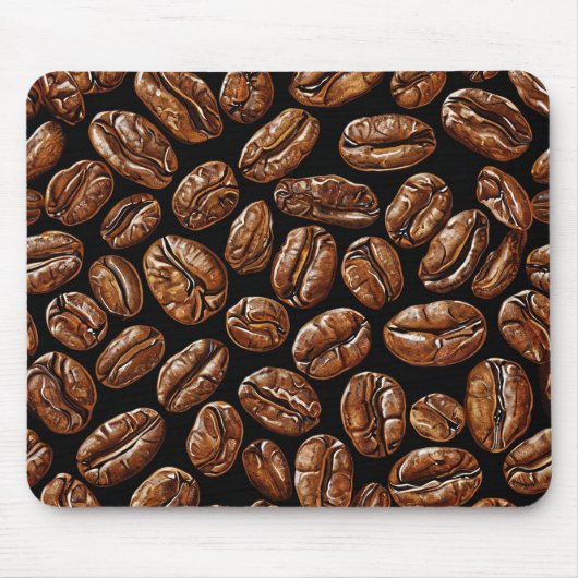 Kaffeebohnen-Muster Mousepad (Vorne)