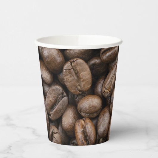 Kaffeebohnen-Muster Papier-Cups Pappbecher (Links)