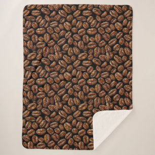 Kaffeebohnen-Muster Sherpadecke