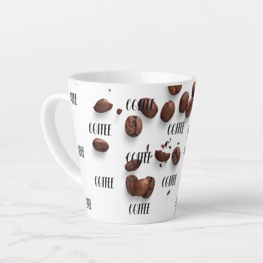 Kaffeebohnen-Muster Tasse (Linke Ecke)