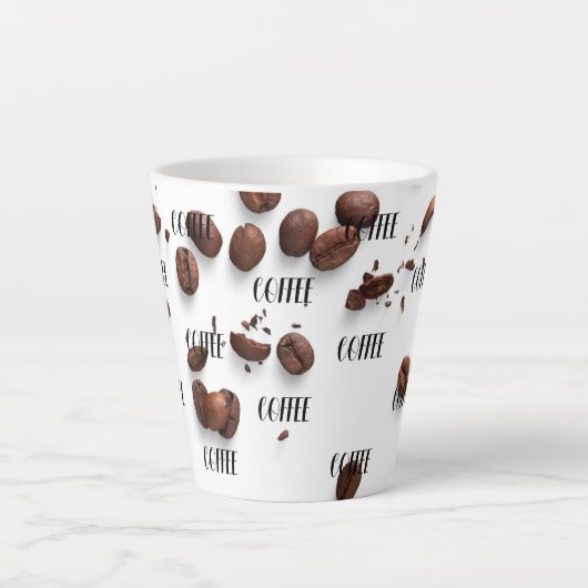 Kaffeebohnen-Muster Tasse (Vorderseite)
