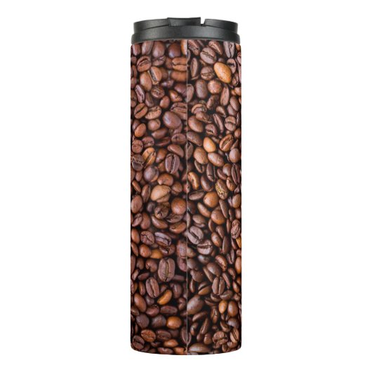 Kaffeebohnen-Muster Thermosbecher (Rückseite)