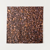 Kaffeebohnen-Muster Wandteppich (Vorderseite)