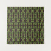 Kaffeebohnen nahtloses Muster mit ethnischen Motiv Wandteppich (Vorderseite (Horizontal))