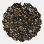 Kaffeebohnen Ornament Karte (Rückseite)