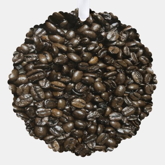 Kaffeebohnen Ornament Karte (Rückseite)