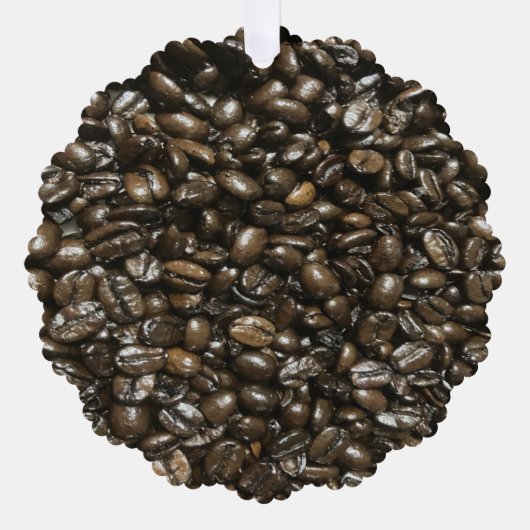 Kaffeebohnen Ornament Karte (Vorderseite)