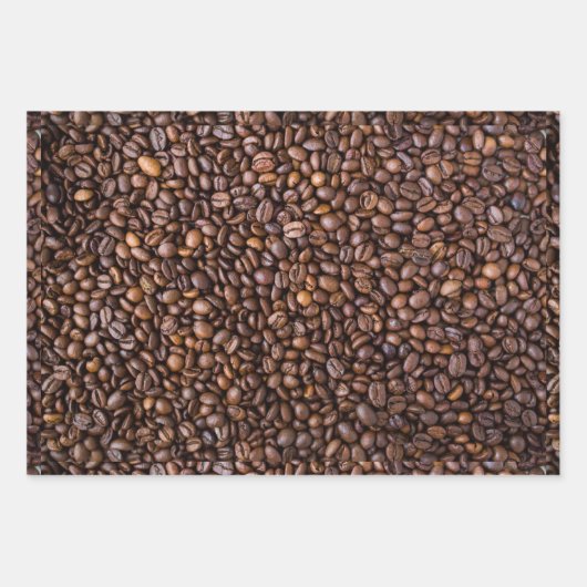 Kaffeebohnen! Packpapier Geschenkpapier Set (Vorderseite)