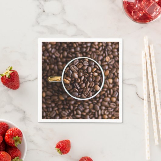 Kaffeebohnen Papierservietten (Beispiel)