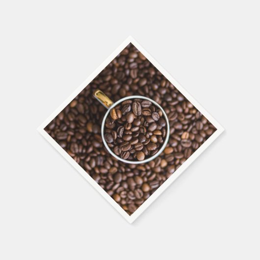 Kaffeebohnen Papierservietten (Ecke)