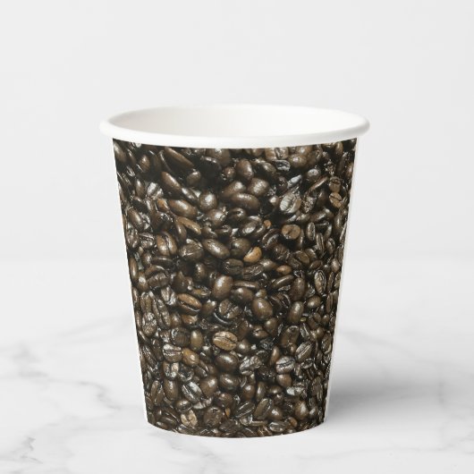 Kaffeebohnen Pappbecher (Vorderseite)