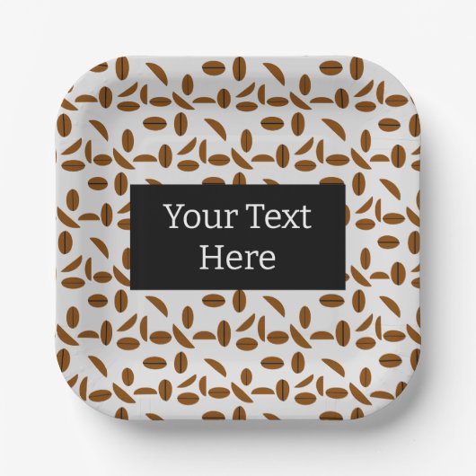 Kaffeebohnen Pappteller (Vorderseite)