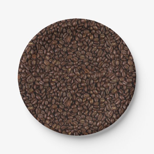Kaffeebohnen Pappteller (Vorderseite)