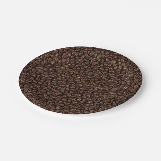 Kaffeebohnen Pappteller (Schrägansicht)