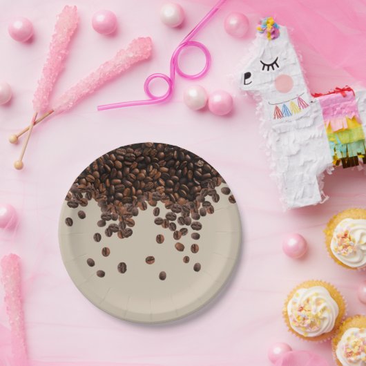 Kaffeebohnen Pappteller (Party)