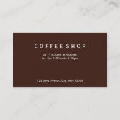 Kaffeebohnen Pile | Cafe Visitenkarte (Rückseite)