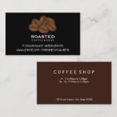 Kaffeebohnen Pile | Cafe Visitenkarte (Vorne/Hinten)