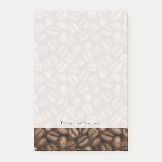 Kaffeebohnen Post-it Klebezettel (Vorderseite)
