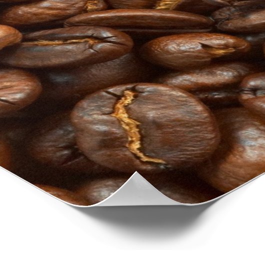 Kaffeebohnen-Poster Poster (Ecke)