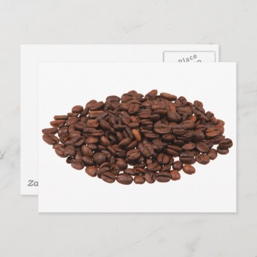Kaffeebohnen Postkarte (Vorne/Hinten)