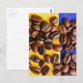 Kaffeebohnen Postkarte (Vorne/Hinten)