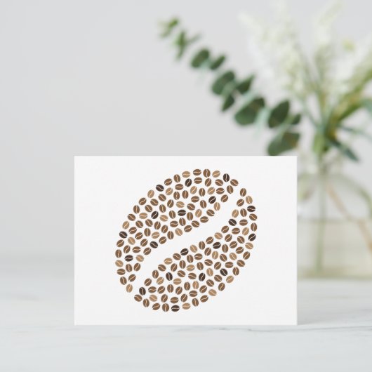 Kaffeebohnen Postkarte (Stehend Vorderseite)