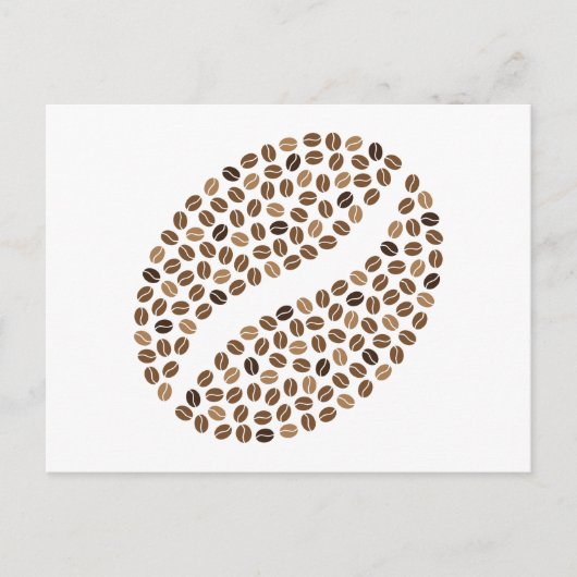 Kaffeebohnen Postkarte (Vorderseite)