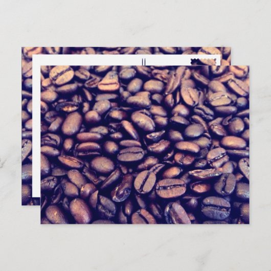 Kaffeebohnen Postkarte (Vorne/Hinten)