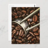 Kaffeebohnen Postkarte (Vorne/Hinten)