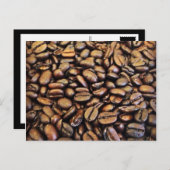 Kaffeebohnen Postkarte (Vorne/Hinten)