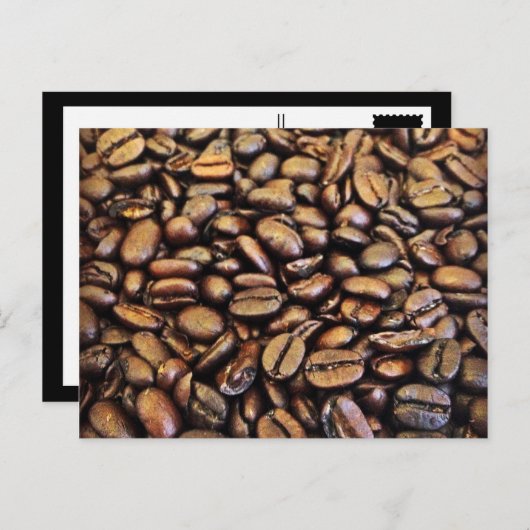 Kaffeebohnen Postkarte (Vorne/Hinten)
