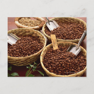 Kaffeebohnen Postkarte