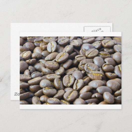 Kaffeebohnen Postkarte (Vorne/Hinten)