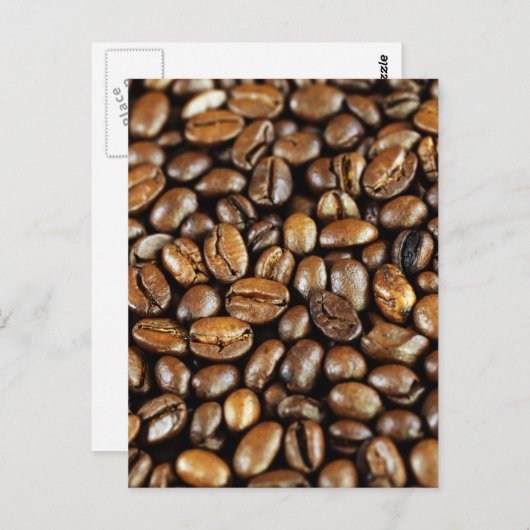 Kaffeebohnen Postkarte (Vorne/Hinten)