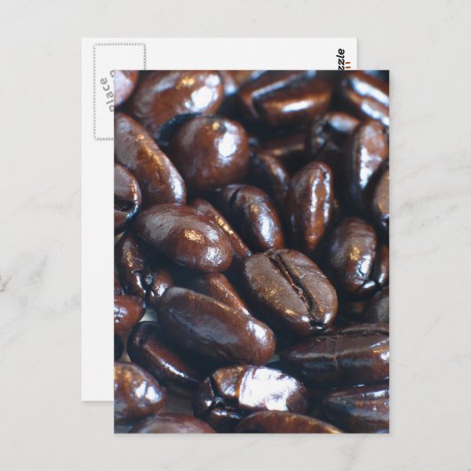 Kaffeebohnen Postkarte (Vorne/Hinten)