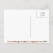 Kaffeebohnen Postkarte (Rückseite)